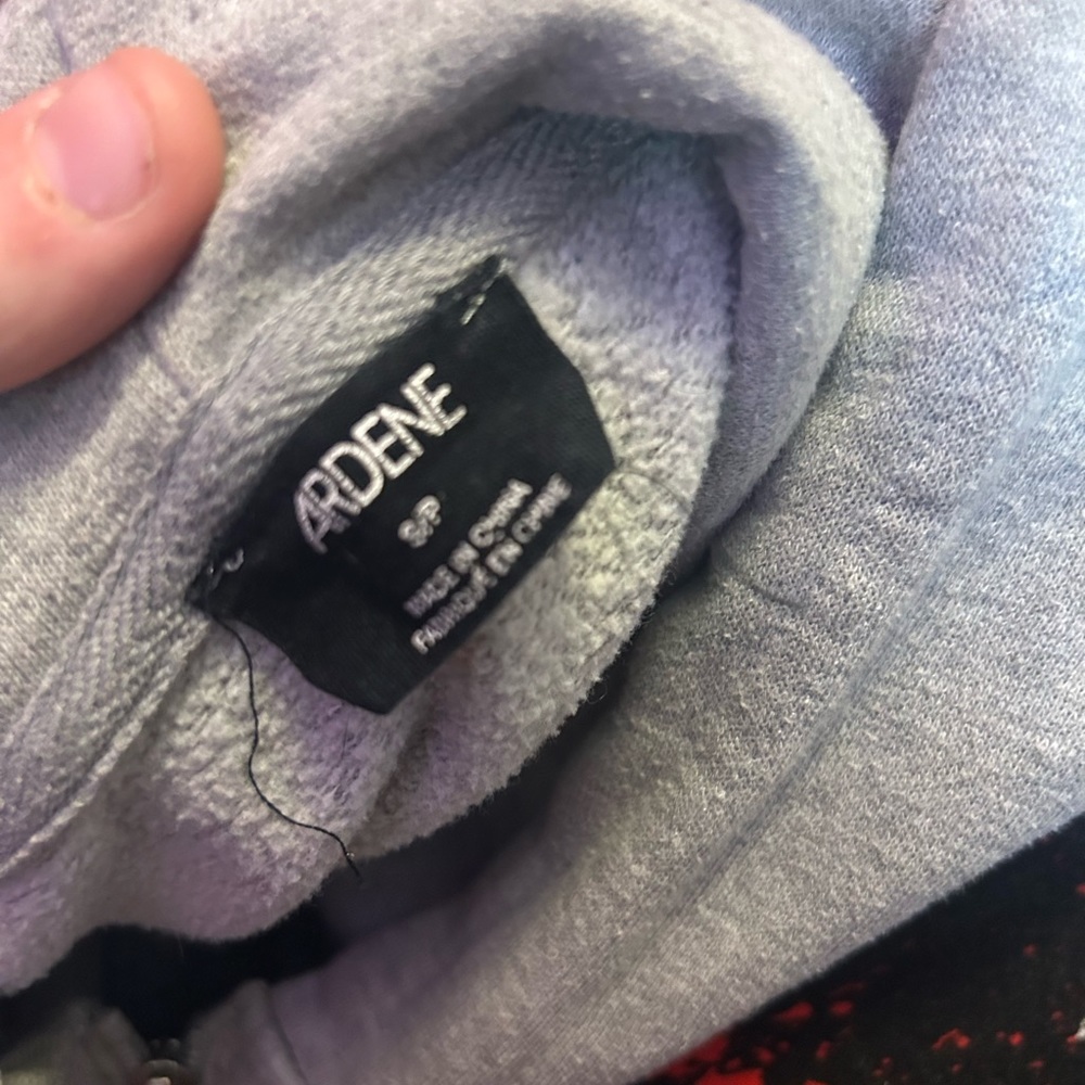 Oversized grey zip up hoodie
